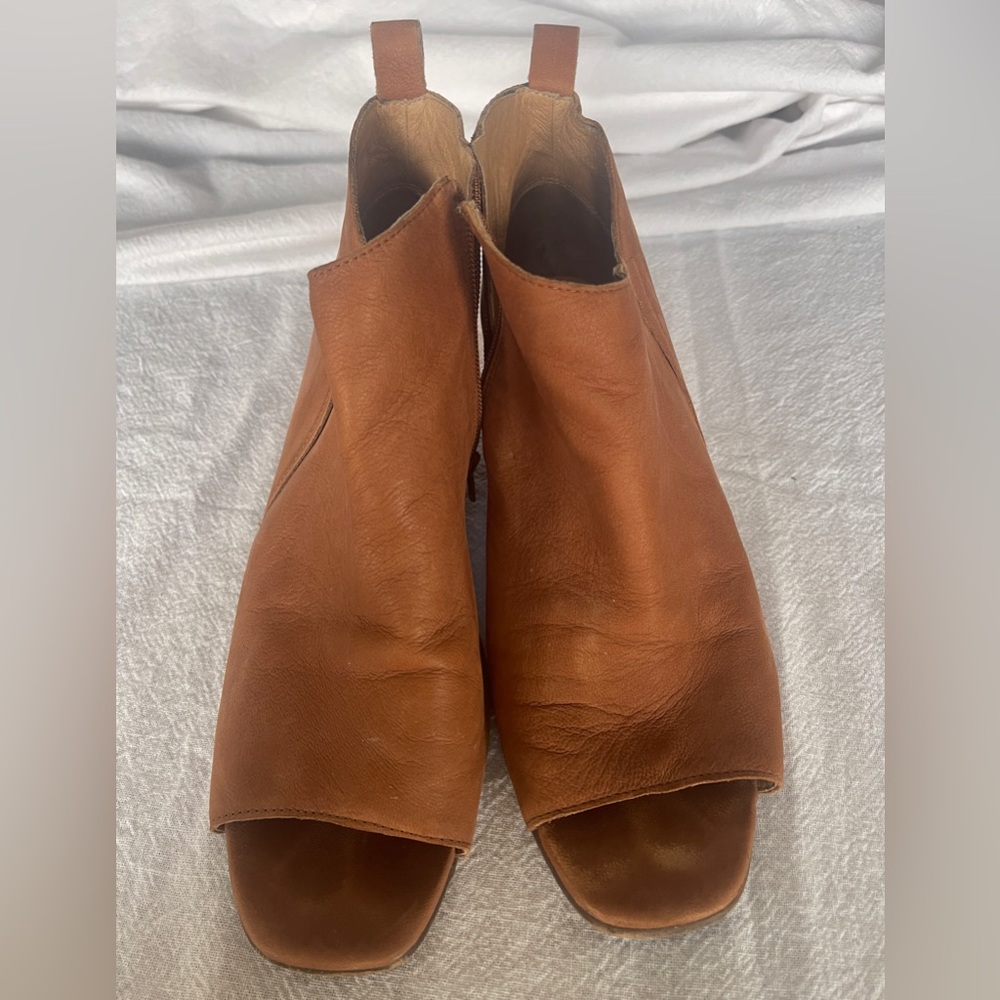 Corso Comi peep-toe leather booties - Picture 3 of 5